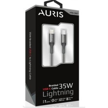 Auris 35W Usb-C-Lighting Kumaş Kablo