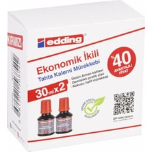 Edding Mürekkep Tahta Kalemi 30ML 2 Li Kırmızı BT30