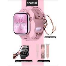 Christal Kadın Akıllı Saat Watch 9 Mini Premium Bilezik Hediyeli Ios Android Uyumlu Türkçe/çağrı/bildirim