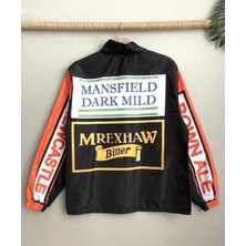 Samuk Vintage Baskılı Paraşüt Rüzgarlık - Siyah