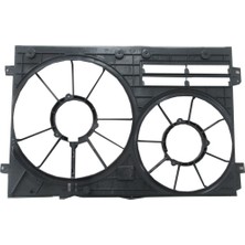 Volkswagen Golf 6 09/12 Radyatör ve Kli̇ma Fan Davlumbazı Boş Gövde (Çi̇ftli̇) (300W 363MM)