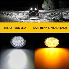 Oto Çizgi Off Road  LED Çalışma Lambası Drl Sarı Renk Sinyal  Çakarlı Flash Arazi Aracı  Tır Kamyon Tekne Sis Farı