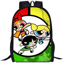 Oppoverd Powerpuff Girls Sevimli Büyük Kapasiteli Okul Çantalar (Yurt Dışından)