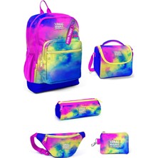 Coral High Kids Renkli Batik Desenli 5'li Okul Çanta Seti 5SET23757