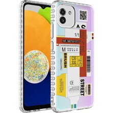 Cepte Aksesuar Samsung Galaxy A03 Kılıf Airbag Kenarlı Renkli Desenli Silikon Elegans Kapak - No2