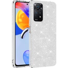 Cepte Aksesuar Xiaomi Redmi Note 11 Pro 5g Kılıf Zore Shining Silikon-Gümüş