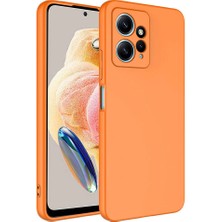 Cepte Aksesuar Xiaomi Redmi Note 12 4g Kılıf Zore Mara Lansman Kapak-Turuncu