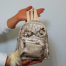 Fiyra Crn Krem Pullu Kız Çocuk Sırt Çantası (16CMX20CMX10CM)