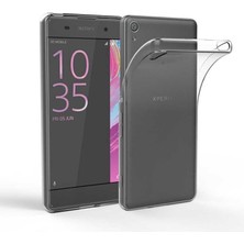 Cepte Aksesuar Sony Xperia x Kılıf Zore Süper Silikon Kapak-Renksiz