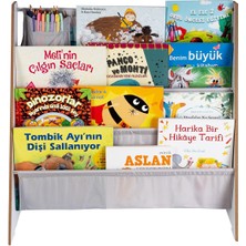 Kidecor Montessori Çocuk Kitaplığı Beyaz Renk