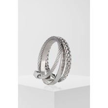 Watch of Royal BENJAMIN SILVER 3'LÜ BİLEKLİK SETİ