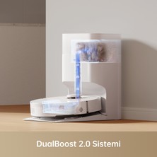 Mova S10 Plus Robot Süpürge ve Paspas, 7,000PA Vormax™ Emiş, Dualboost 2.0 Sistemi, Akıllı Halı Temizleme, Yükseltilebilir Tam Kauçuk Silindirik Fırça