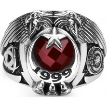 Anı Yüzük Çift Kartal Başlı 1999 Polis Okulu Mezunları Bayan  Yüzüğü