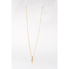 GEOMETRIC TRIANGLE GOLD TİTANYUM KOLYE