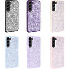 Cepte Aksesuar Galaxy S23 Kılıf Parlak Taşlı Tasarım Zore Ston Kapak-Pembe