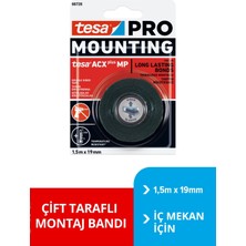 Tesa Çift Taraflı Montaj Bandı - Tesa Pro 66728 Acxplus Mp Montaj Bandı, 1.5M X 19Mm