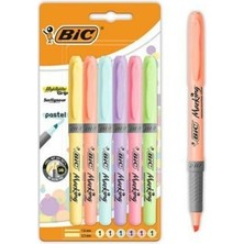 Bic Fosforlu Kalem 6'lı - Pastel Renkler