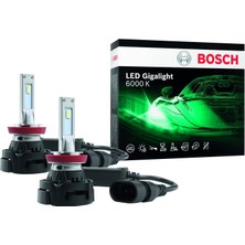 Bosch H8/H11/H16 Ampul LED Gigalight 12V 30W PGJ19 6000K 1987301558 2 Adet Set