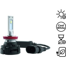 Bosch H8/H11/H16 Ampul LED Gigalight 12V 30W PGJ19 6000K 1987301558 2 Adet Set