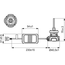 Bosch H8/H11/H16 Ampul LED Gigalight 12V 30W PGJ19 6000K 1987301558 2 Adet Set