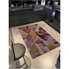 Rugs Modern Shape Koleksiyonu Pastel Tonlar Soyut Şekiller Desenli Kreatif Modern Dekoratif Halı 25