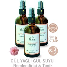 3'lü Gül Yağlı Gül Suyu Aydınlatıcı ve Gözenek Sıkılaştırıcı Sprey Tonik 100 ml