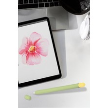 Mimtec Apple Pencil 2. Nesil Uyumlu Kılıf Çift Renkli Mat Silikon Kalem Koruyucu 2 Uçlu