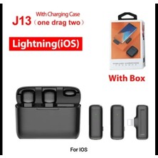 Comse J13 Iphone Uyumlu  Lightning  Şarj Kutulu Kablosuz Yaka Mikrofonu