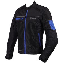 Ims New Jkt Siyah Mavi 4 Mevsim Motorcu Montu