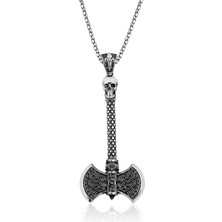 Kaufhier Gümüş Balta Erkek Kolye