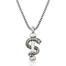 Kaufhier Gümüş Yılan Erkek Kolye