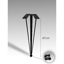 47cm-4'lü Demir Masa Ayak, Demir Ayak , Dresuar Ayağı, Masa Ayağı, Demir Ayaklar, Masa Ayakları