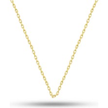 Kaufhier Gümüş Gold 0.30 Mikron 45 cm Forse Kadın Zincir
