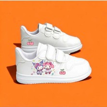 Amazoon Desing Tatlı Şeker Kuro-Minilik Baskılı Sneaker Kız Çocuk Okul Ayakkabısı