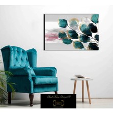 Bestablo Dekoratif Yeşil Çiçekler Kanvas Tablo