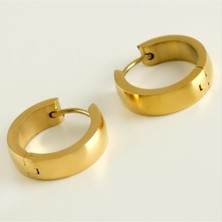 Bijuteri Net Halka Lüks Çelik Küpe 1,5 cm