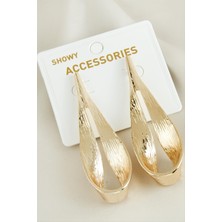 Bijuteri Net Oval Yeni Sezon Metal Küpe