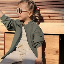 Bebeğime Çorap Kaşkorse Oversize Önü Fermuarlı Dik Yaka Hırka
