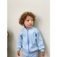 Bebeğime Çorap Kaşkorse Oversize Önü Fermuarlı Dik Yaka Hırka