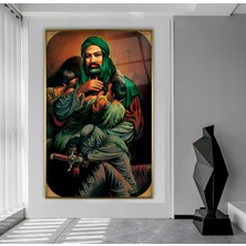 Emya Home Metal Çerçeveli Hz. Ali Cam Tablo