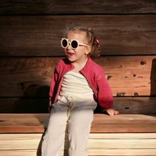 Bebeğime Çorap Kaşkorse Oversize Önü Fermuarlı Dik Yaka Hırka