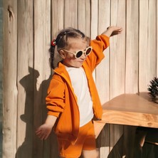 Bebeğime Çorap Kaşkorse Oversize Önü Fermuarlı Dik Yaka Hırka