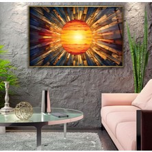 Emya Home Metal Çerçeveli Güneş Cam Tablo