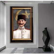 Emya Home Metal Çerçeveli Atatürk Cam Tablo