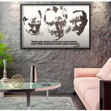 Emya Home Metal Çerçeveli Atatürk Cam Tablo