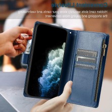 Gx Shop Realme 12 Artı Cüzdan Fermuar Kart Yuvaları Için Kılıf Folio Çanta Kapak Çevirin (Yurt Dışından)