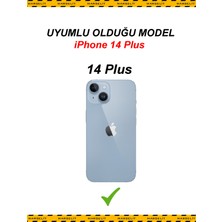 Marselit Iphone 14 Plus Uyumlu Logolu Lansman Silikon Kılıf Içi Kadife-Siyah