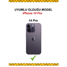 Marselit Iphone 14 Pro Uyumlu Logolu Lansman Silikon Kılıf Içi Kadife-Siyah