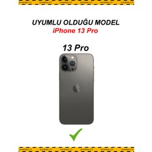 Marselit Iphone 13 Pro Uyumlu Logolu Lansman Silikon Kılıf Içi Kadife-Siyah