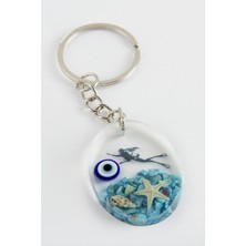 Bijuteri Net Deniz Kızı Oval Epoksi Anahtarlık